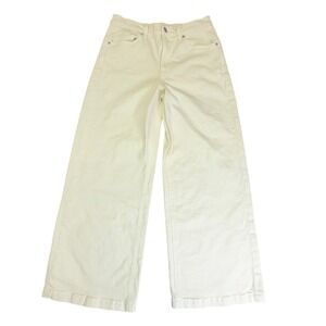 Gap Stride High Rise Jeans Womens 8P Yellow‎ Wide Leg Beach Pebble 659618-00